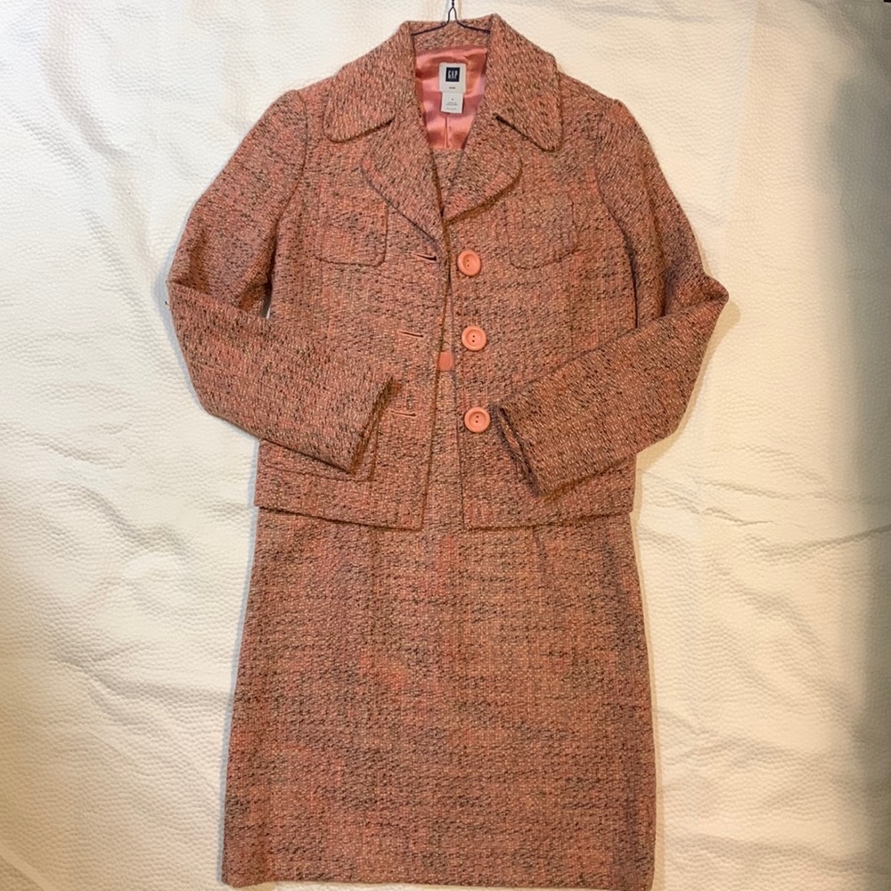 Gap Pink Tweed dress suit